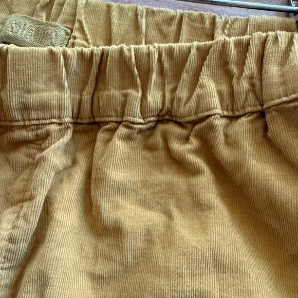CP Shades organic cotton corduroy yellow mustard pull on pants elastic waist - Picture 5 of 7